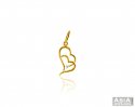 14Kt Yellow Gold Heart Pendant  - Click here to buy online - 397 only..