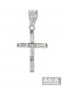 White Gold Cross Pendant with CZ - Click here to buy online - 165 only..