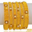 22k Gold Meenakari Bangles Set - Click here to buy online - 7,630 only..