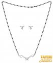 18K White Gold Mangalsutra Set - Click here to buy online - 678 only..