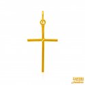 Click here to View - 22Kt Gold Plain Cross Pendant 