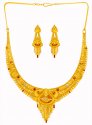 Click here to View -  22k Gold Three Tone Necklace  Set 