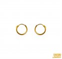 22 kt Gold Hoop Earrings  - Click here to buy online - 215 only..