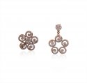 18Kt Rose Gold Diamond Earrings - Click here to buy online - 3,084 only..