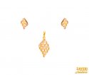 22Kt Gold Two Tone Pendant Set - Click here to buy online - 502 only..