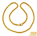 22 kt Gold Rope Chain (20 In) - Click here to buy online - 9,691 only..