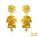 22 Kt Gold Jhumka Earrings - Click here to buy online - 1,815 only..