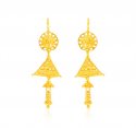 22K Gold Long Jhumka Earrings - Click here to buy online - 790 only..