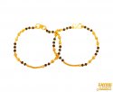 Click here to View - 22Kt Gold Blk Beads Baby Bracelets 