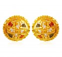 Click here to View - 22Kt Gold Tri color Earring 