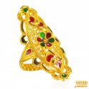 22kt Gold Meenakari Ring - Click here to buy online - 853 only..