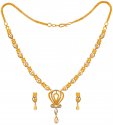 22Kt Gold Two tone Necklace Set - Click here to buy online - 2,004 only..