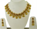 Antique 22Kt Gold Necklace Set - Click here to buy online - 7,453 only..