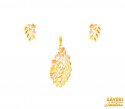 22Kt Gold Multi Tone Pendant Set - Click here to buy online - 792 only..