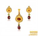 22k Gold Antique pendant  Sets - Click here to buy online - 2,459 only..
