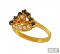 Gold Ring With Sapphire And Pearls - Click here to buy online - 408 only..
