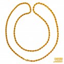 22 Kt Gold Rope Chain (22 In) - Click here to buy online - 800 only..