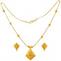 Click here to View - 22kt Gold Necklace and Earrings Set 