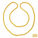 Click here to View - 22kt 20 in hollow rope chain 