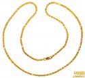 22KT Gold Two Tone  Rope Chain - Click here to buy online - 2,624 only..