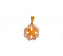 22K Two Tone Floral Pendant - Click here to buy online - 380 only..