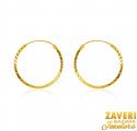 22K Gold Hoop Earrings  - Click here to buy online - 317 only..