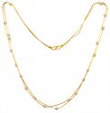 Click here to View - 22kt Gold Two Tone Chain Necklace for Girls 