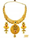 22 kt Traditional Temple Set - Click here to buy online - 10,185 only..