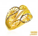 22Kt Gold Two Tone Ring - Click here to buy online - 425 only..