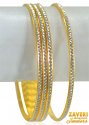 Click here to View - 22k Rhodium Gold Bangles Set (4 Pc) 