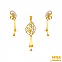 22K Gold Pendant Set  - Click here to buy online - 836 only..