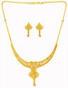22Kt Gold Small Necklace Set - Click here to buy online - 1,583 only..
