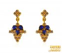 22K Gold Earrings with Sapphire - Click here to buy online - 615 only..