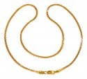 Click here to View - 22kt Gold Two Tone Box Chain for Ladies 