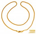 Click here to View - 22 KT Gold Plain Chain (16 Inch) 