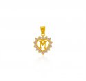22 kt Gold Signity (M) Pendant - Click here to buy online - 208 only..