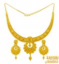 22KT Gold Necklace Set - Click here to buy online - 4,430 only..