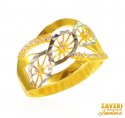 22kt Gold Two Tone Ring - Click here to buy online - 435 only..