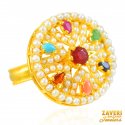 Click here to View - 22kt Gold Precious Stones Ring 