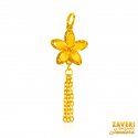 22Kt Gold Fancy Floral Pendant - Click here to buy online - 271 only..