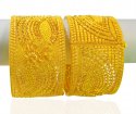 22Kt Gold Wide Designer Kada(Pair) - Click here to buy online - 5,889 only..