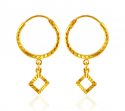 22 Karat Gold Hoop Earrings  - Click here to buy online - 239 only..