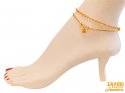 22Kt Gold Two Tone Anklets (2 Pc) - Click here to buy online - 1,687 only..