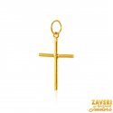 22 K Gold Cross Pendant - Click here to buy online - 190 only..