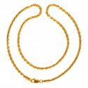 22KT Gold Two Tone  Rope Chain - Click here to buy online - 1,679 only..
