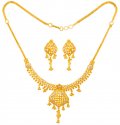 22K Gold Two Tone Necklace Set - Click here to buy online - 2,443 only..