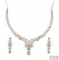 Diamond Studded 18k Necklace Set  - Click here to buy online - 20,182 only..