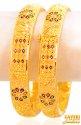 22kt Gold Meenakari Kada (2 Pc) - Click here to buy online - 5,204 only..