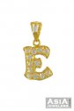 Gold CZ (E) Pendant - Click here to buy online - 213 only..