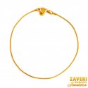 Click here to View - 22K Gold Plain Chain Payal(1 pc) 